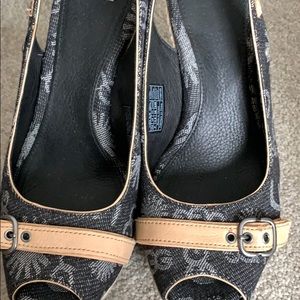 Ugg Black Signature Sling Back Shoes Size 7
